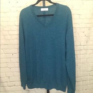 Turnberry Teal Extra Fine Marino Wool  Sweater